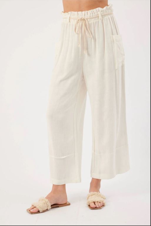 Kylie Paige Cora Pant - Made in the USA - Cream