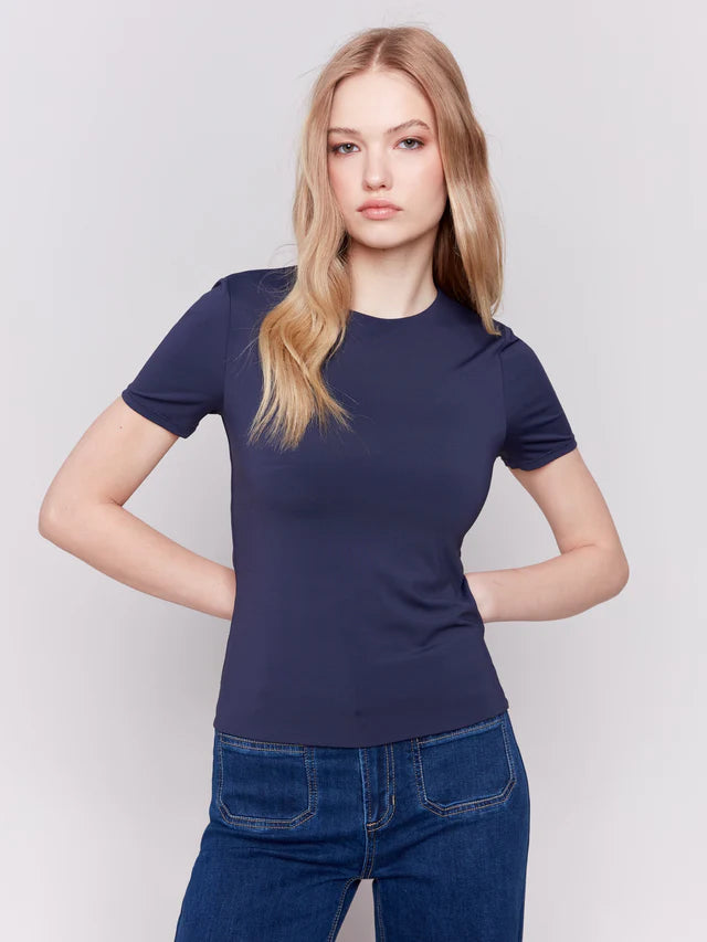 FINAL SALE Charlie B. Super Stretch Top Double Clothe Knit - Midnight/Navy