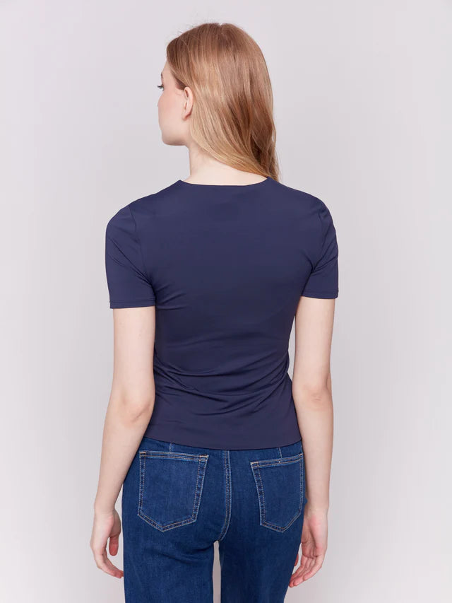 FINAL SALE Charlie B. Super Stretch Top Double Clothe Knit - Midnight/Navy