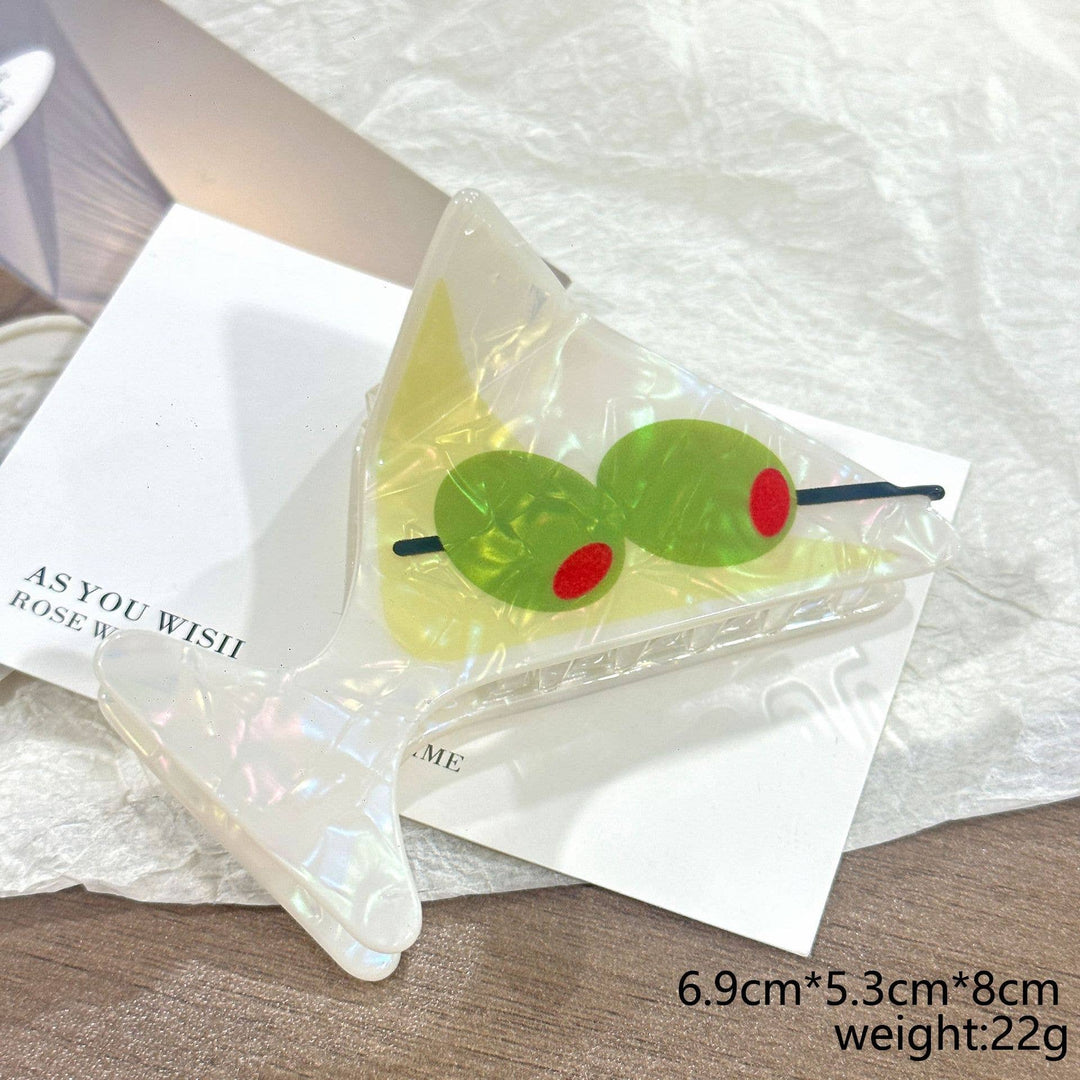 Funny Summer Beach Drink Cocktail Hair Claw Clip