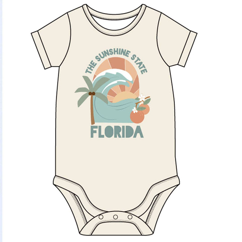 The Sunshine State Florida Souvenir Cotton Baby Onesie