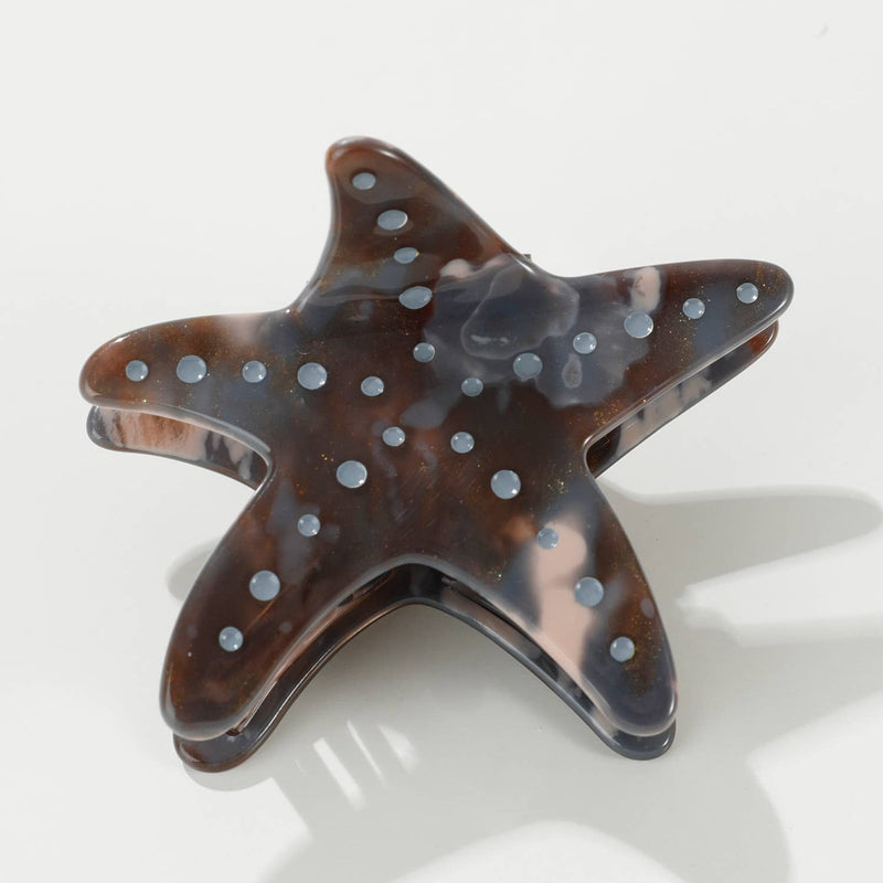 Calacatta Starfish | Medium Painted Starfish Claw Clip