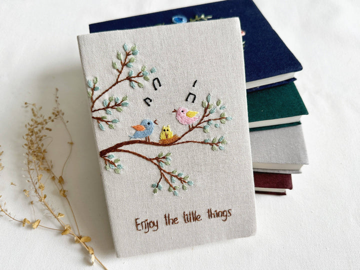 Handmade Journal with Cute Embroidery &amp; Inspirational Quote, Collection Rory ✅