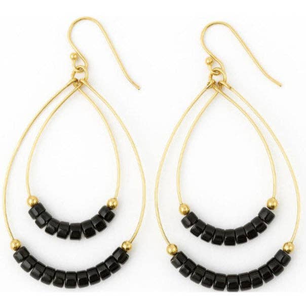 Heishi Ella Cate Earring in BLACK