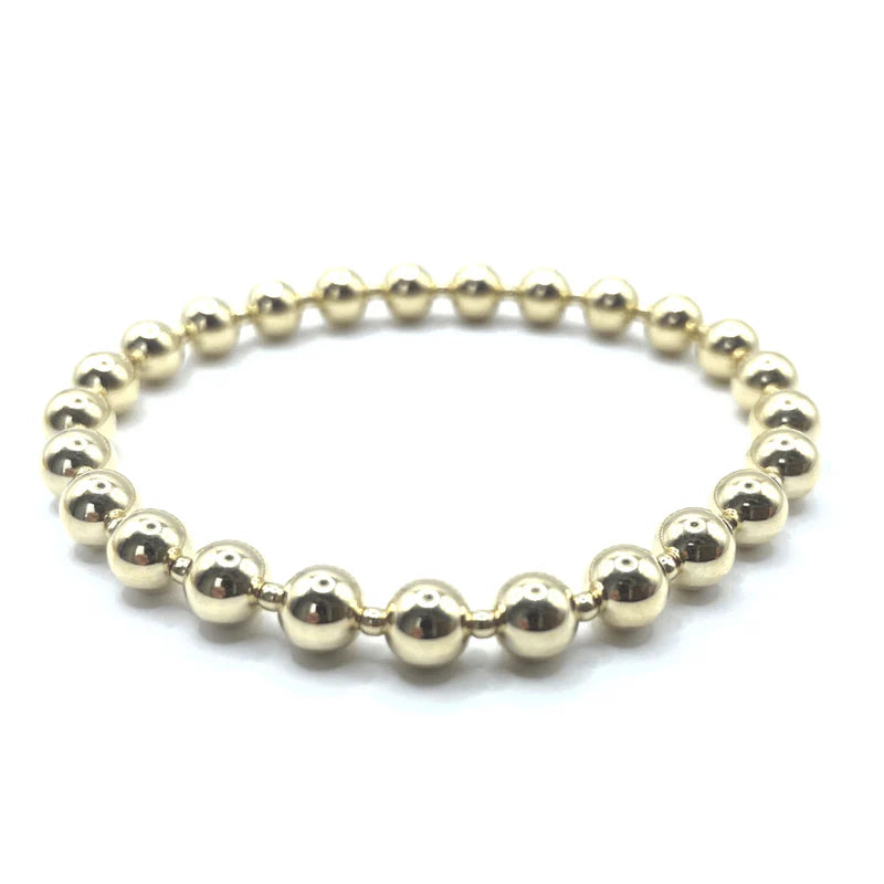 Erin Gray - 6mm+2mm+6mm Gold Filled Waterproof Dimension Bracelet 7"
