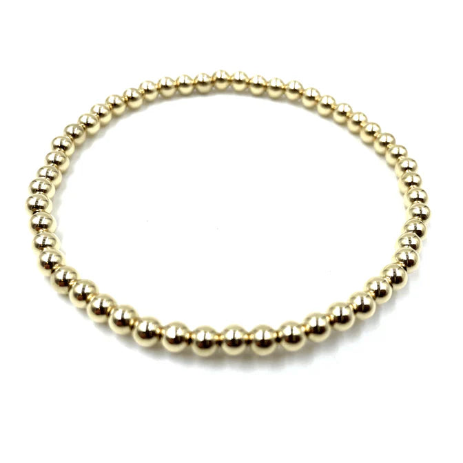 Erin Gray - 4mm 14k Gold Filled Karma waterproof bracelet 7"