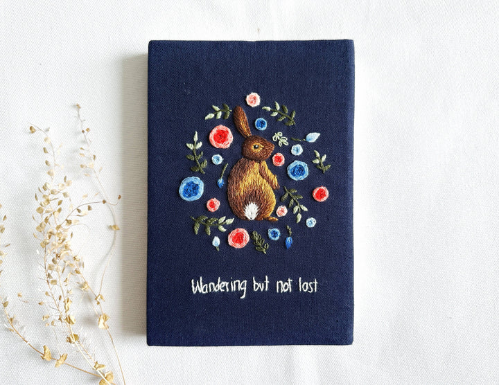 Handmade Journal with Cute Embroidery &amp; Inspirational Quote, Collection Rory ✅
