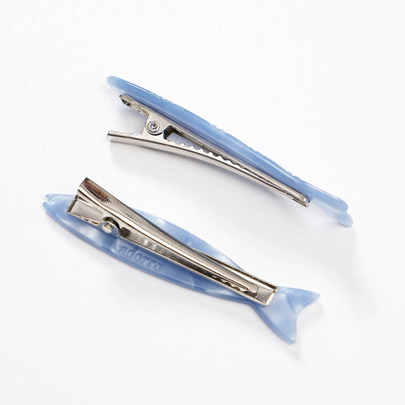 Saltwater Floral Sardine Fish Barrette Hair Clip