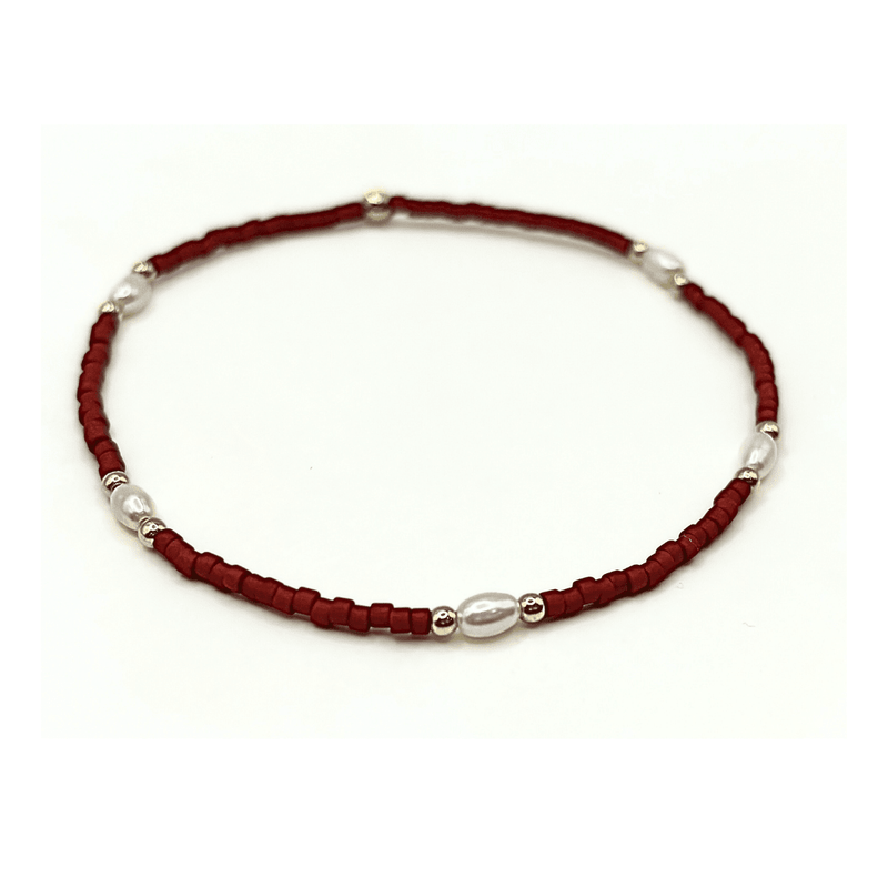 Game Day Gold-Filled & Natural Rice Pearls Waterproof Bracelets