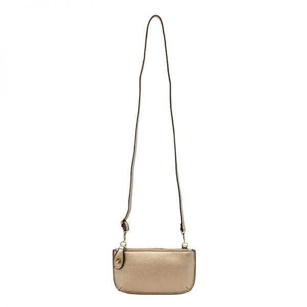 Joy Susan Mini Crossbody Wristlet Clutch - Metallic Light Bronze