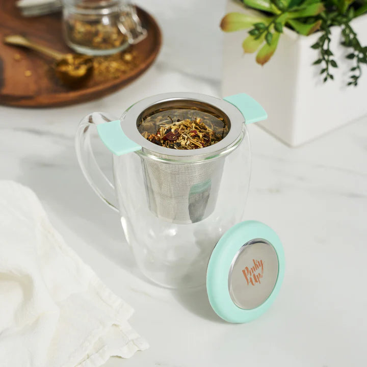 PINKY UP ERIN UNIVERSAL TEA INFUSER IN TURQUOISE