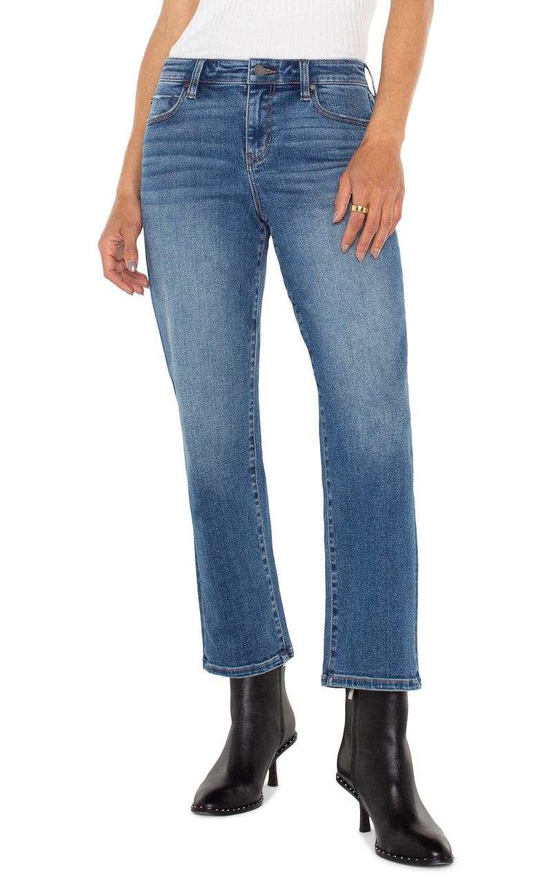 LIVERPOOL - KENNEDY CROP STRAIGHT DENIM - MCALLASTER