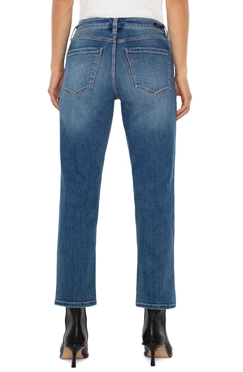 LIVERPOOL - KENNEDY CROP STRAIGHT DENIM - MCALLASTER