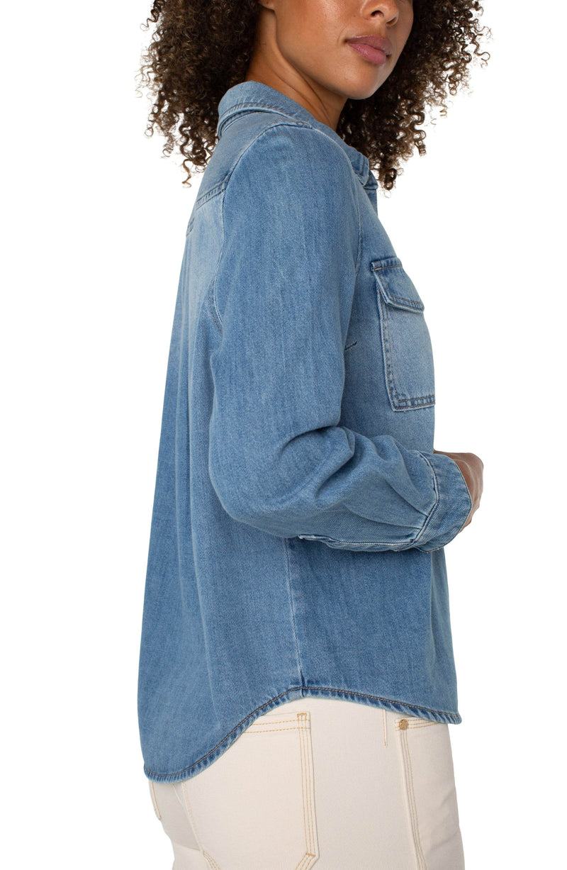 Liverpool Button Down Shirt With Pockets - Laguna Nigel