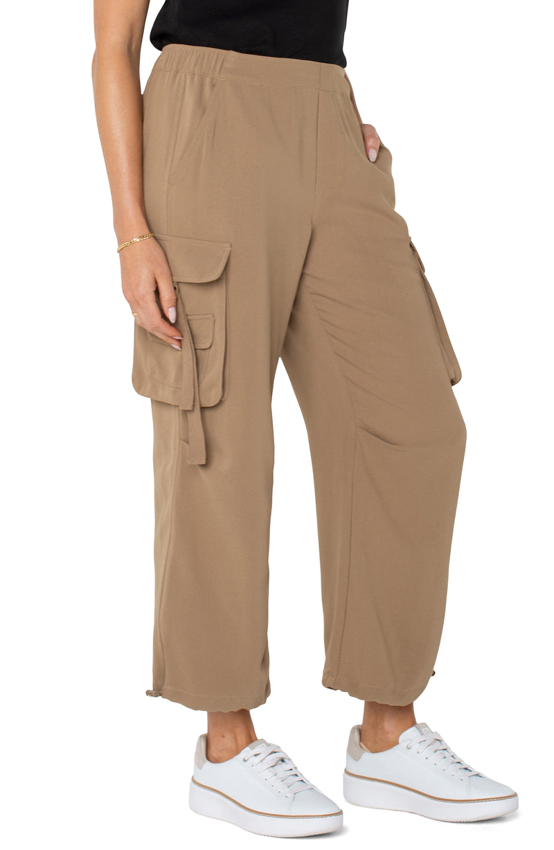 Liverpool Pull-on Parachute Cargo Pants - Palo Santo