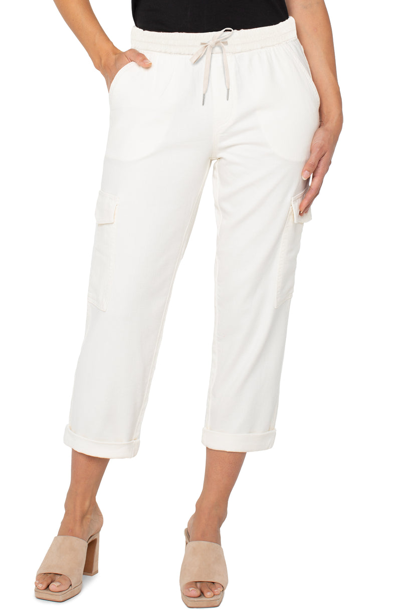 Liverpool Rascal with Back Pocket Flaps - Whipped Cream