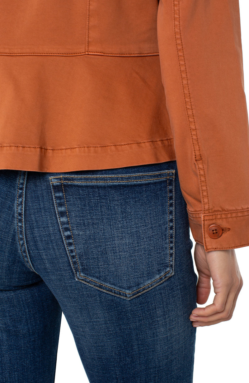 Liverpool Peplum Hem Trucker Jacket - Ginger Spice