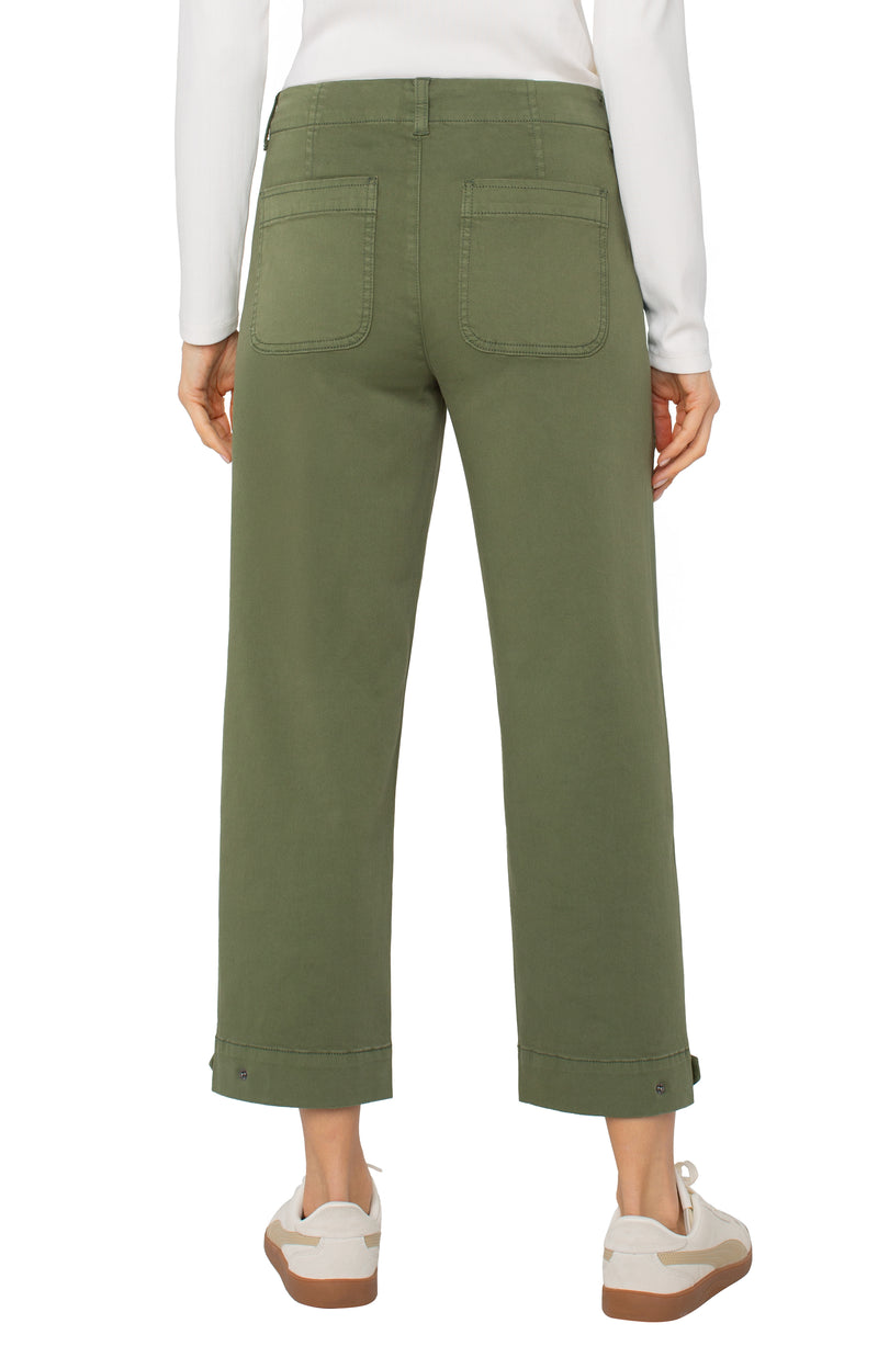 Liverpool Utility Crop w/Tab Hem - Forest Shade
