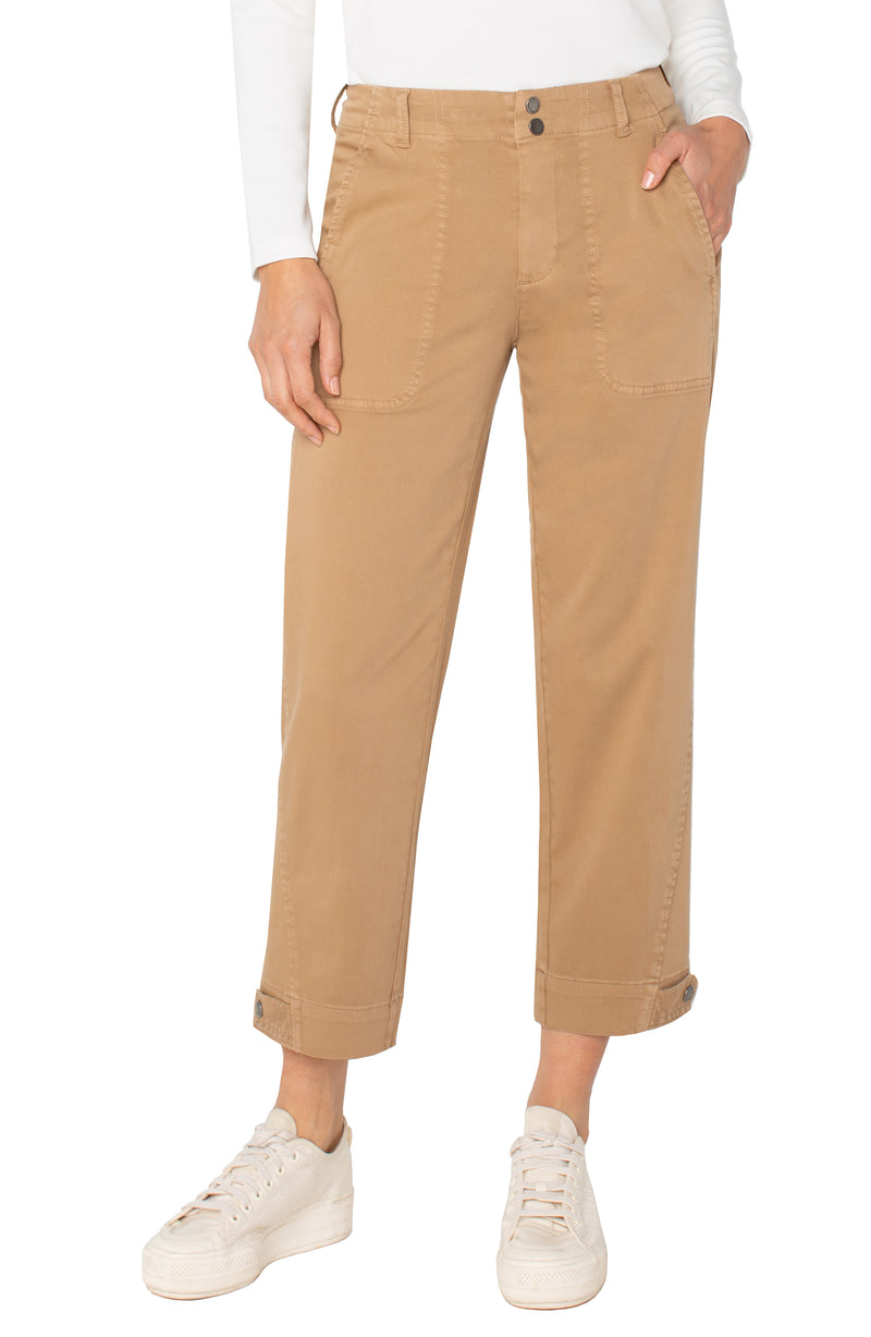 Liverpool Utility Crop w/Tab Hem - Desert Camel