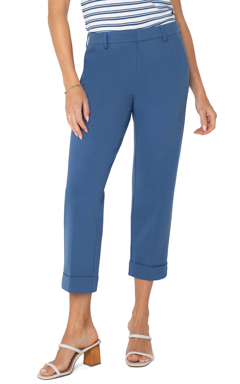 FINAL SALE Liverpool Kelsey Crop Trouser - French Blue