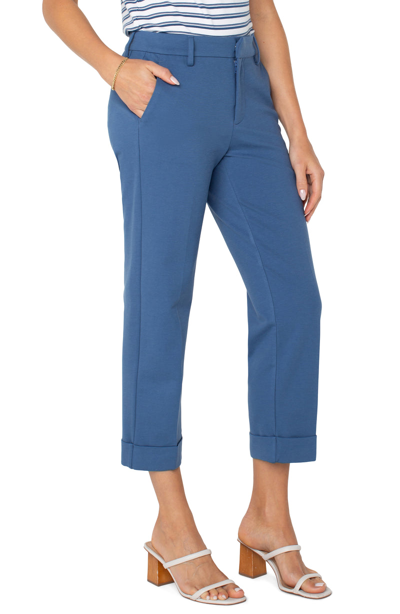 FINAL SALE Liverpool Kelsey Crop Trouser - French Blue