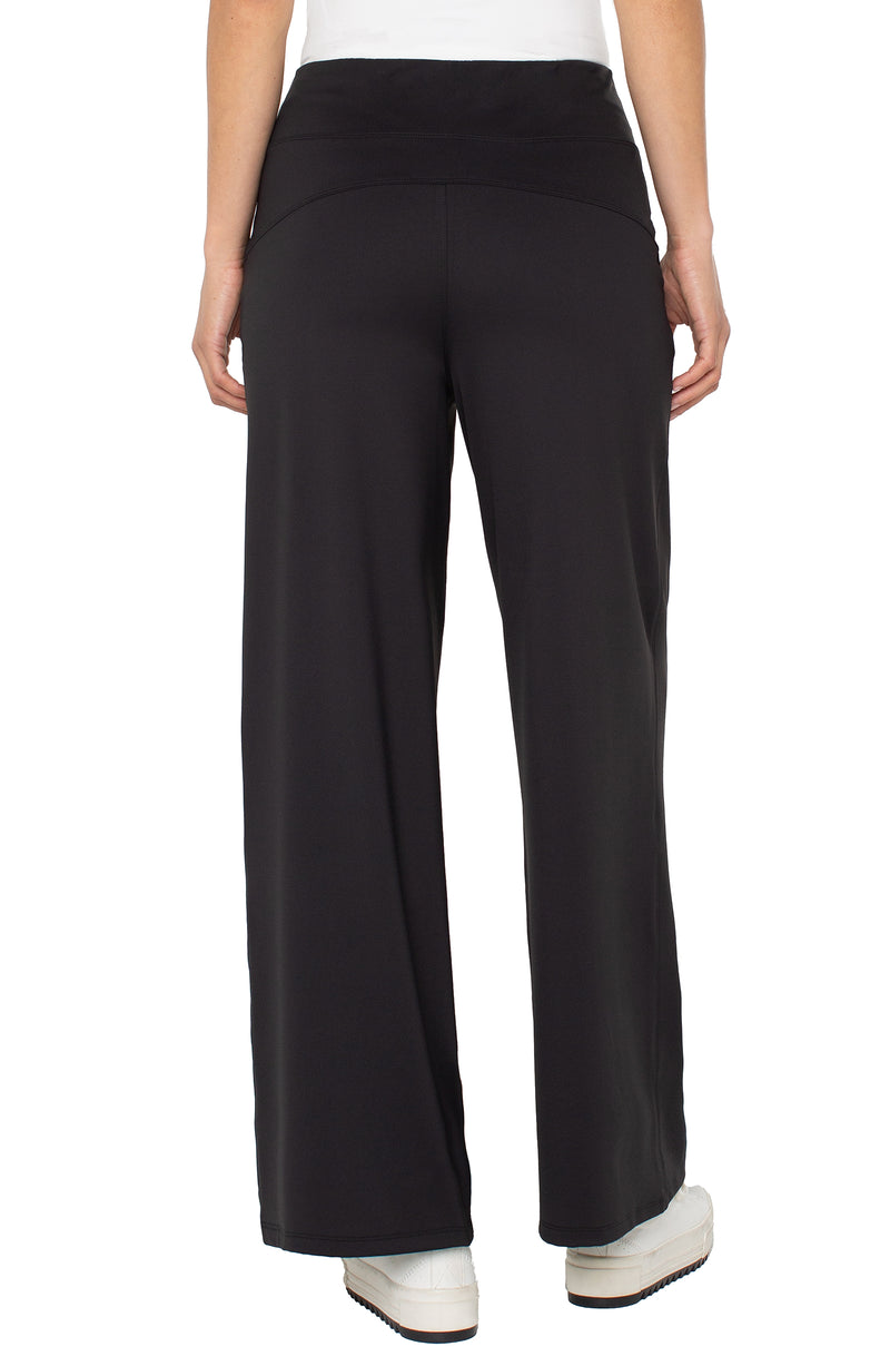 Liverpool Wide Leg Tech Pant 28" - Black