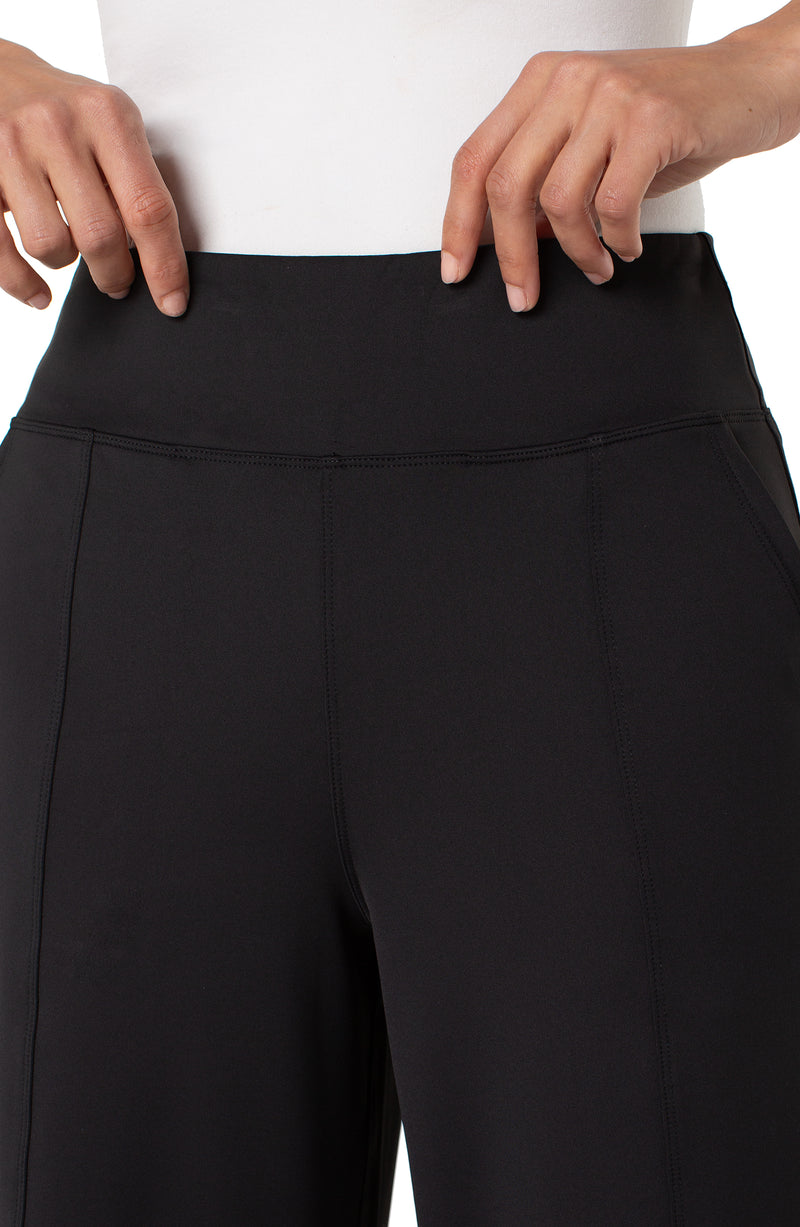 Liverpool Wide Leg Tech Pant 28" - Black