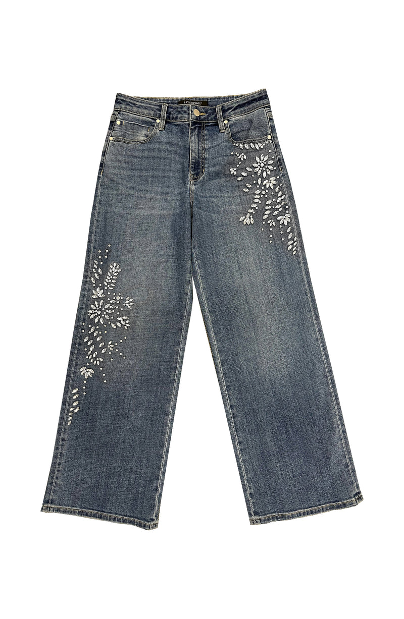 Liverpool Luxe Stride Wide Leg - Crystal Fireworks