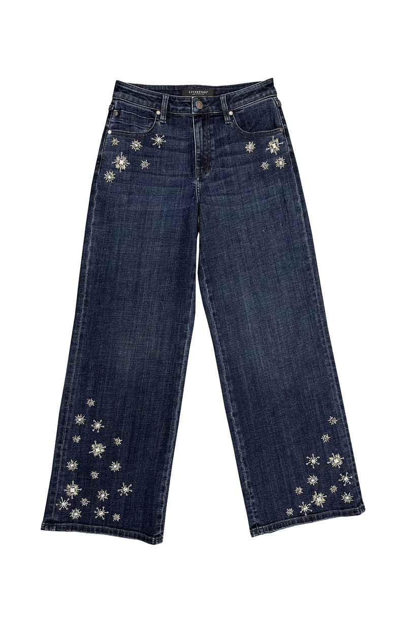 Liverpool Luxe Stride Wide Leg - Crystal Snowflake