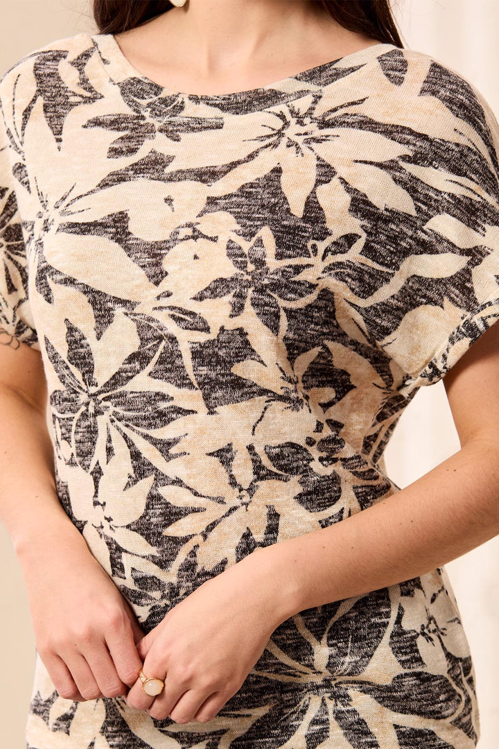 Tribal Cap Sleeve Wear Two Ways Top Coco Milk