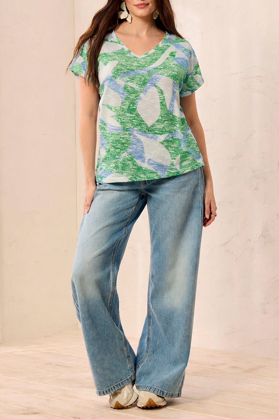 Tribal Cap Sleeve Wear Two Ways Top Water