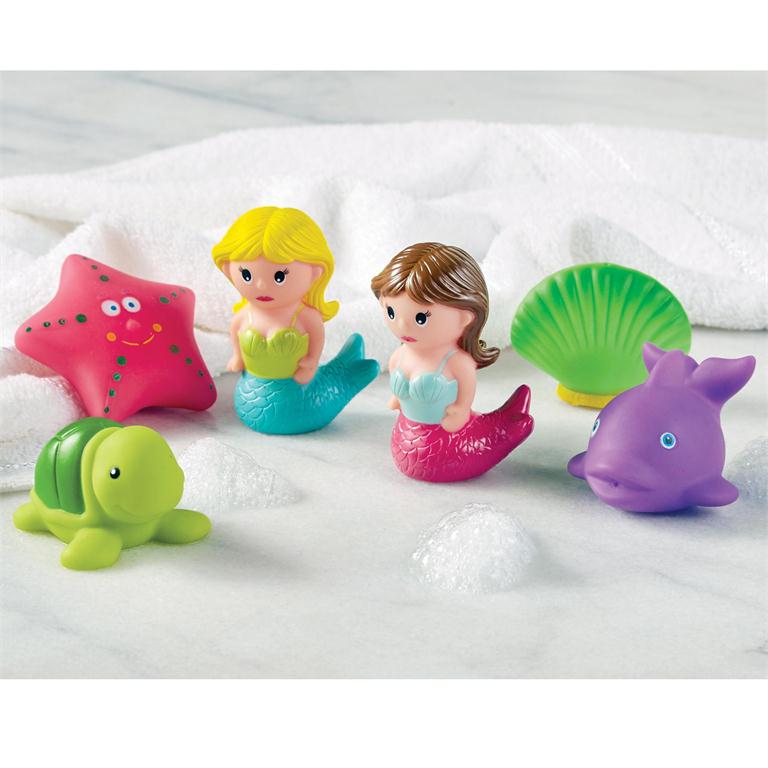 Mud Pie Mermaid Rubber Bath Toys Set