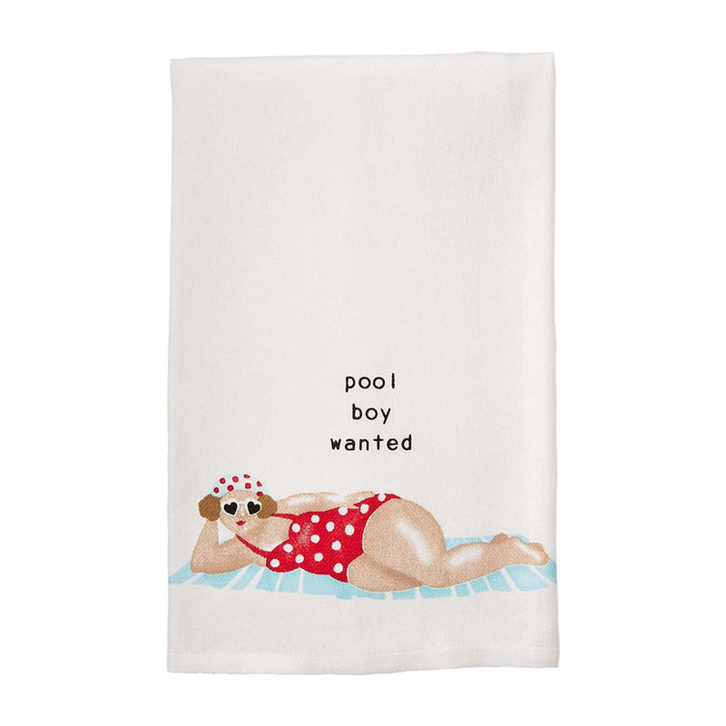 FINAL SALE Mud Pie Humorous Pool Lady Hand Towels - 6 Styles