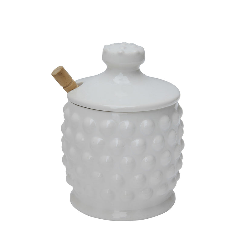 FINAL SALE Honey Jar with Honey Dipper Set
