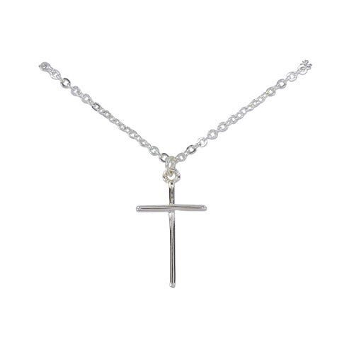 Periwinkle Necklace - Classic Silver Cross