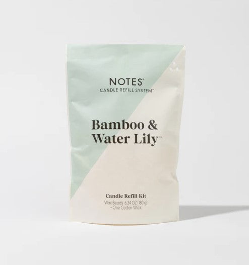 Notes - Bamboo And Water Lily Candle Refill Kit