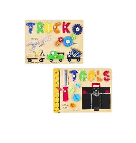 FINAL SALE Mud Pie Boy Busy Board Puzzles - 2 Styles