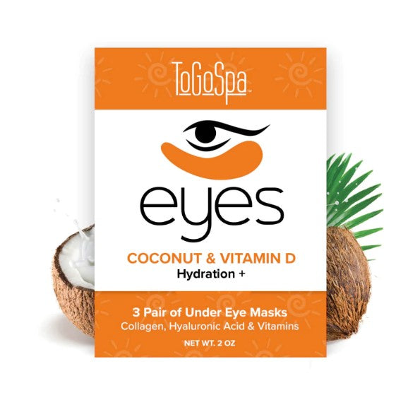 EYES- Under Eye Masks- Coconut & Vitamin D 3 Pack