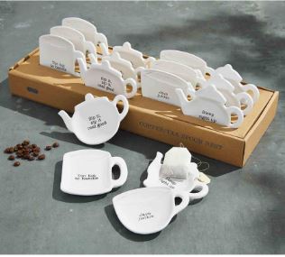 FINAL SALE Mud Pie Coffee Spoon Rest - 4 Styles