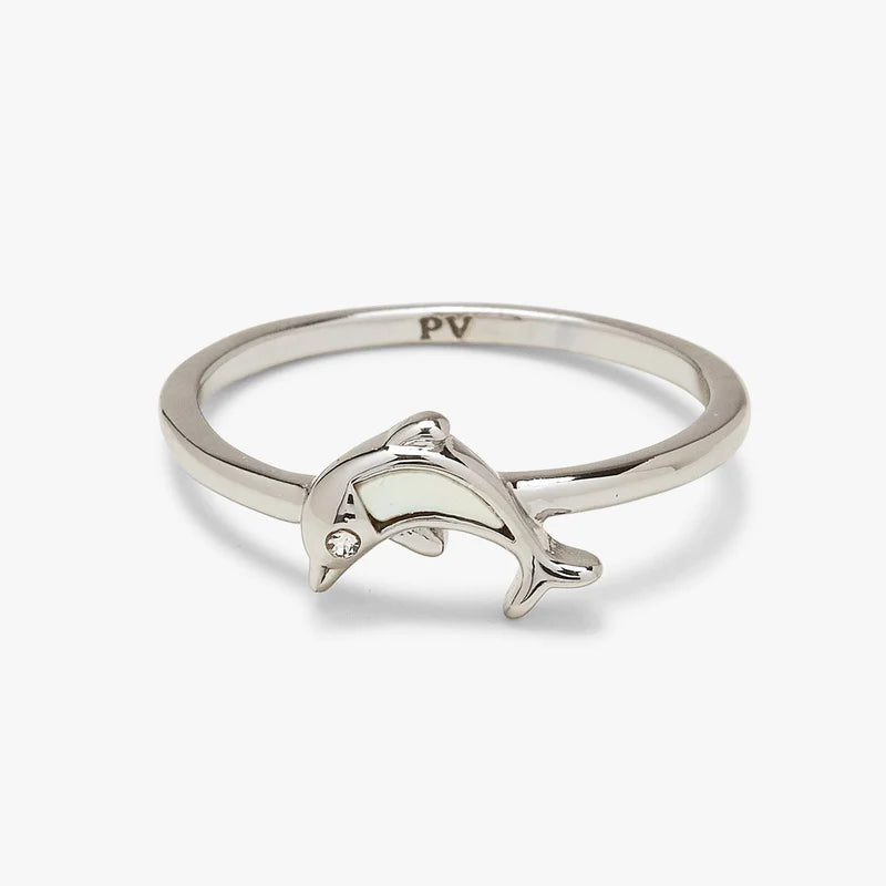 FINAL SALE Pura Vida Mother Of Pearl Dolphin Ring