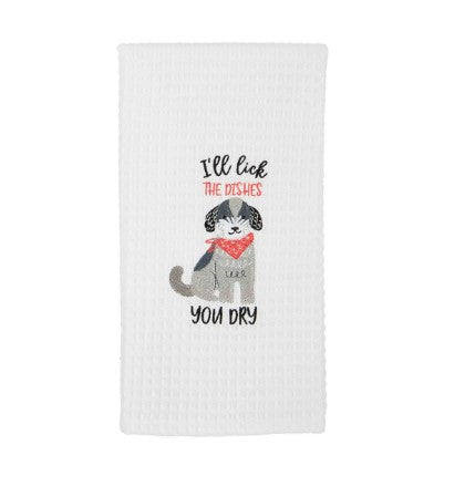 Mud Pie Humorous Embroidered Pet Towels - 5 Styles