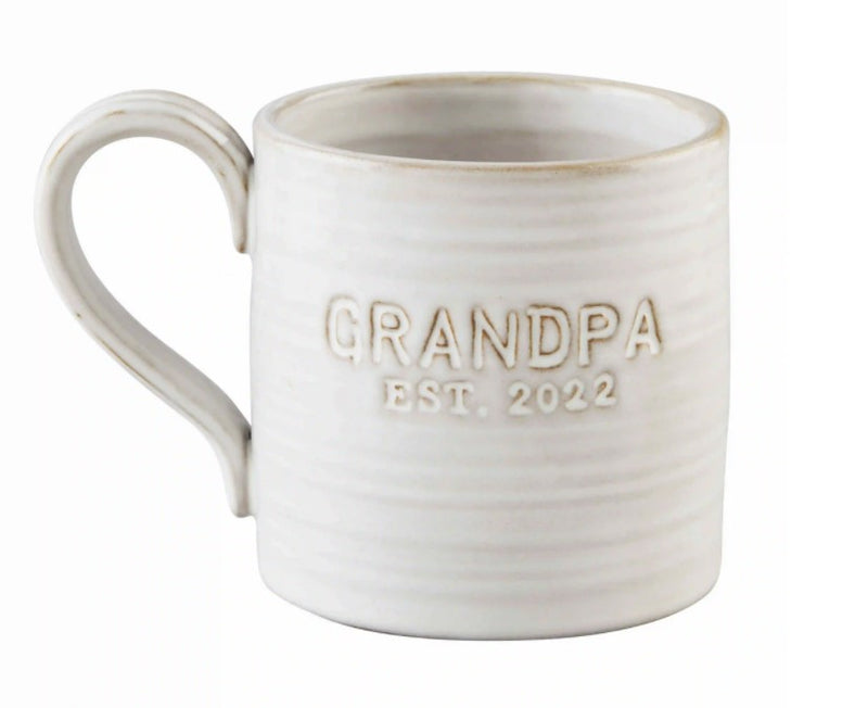 Mud Pie Grandparent Established 2022 Terracotta Mug-2 Styles