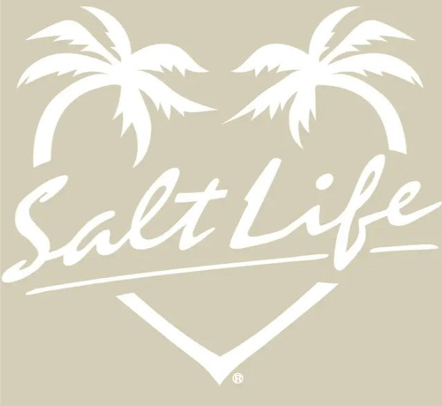 FINAL SALE Salt Life Palm Tree Love Decal - Medium - Pink, White