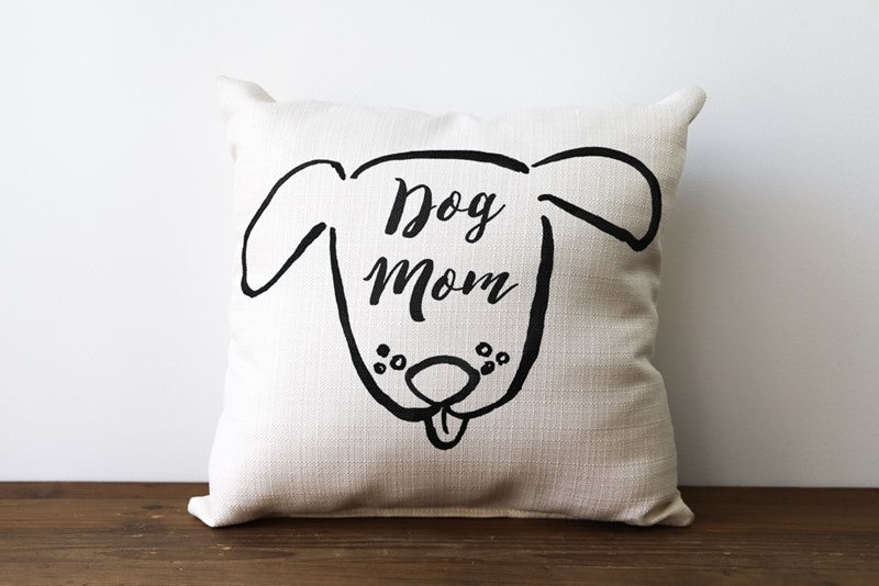 FINAL SAE Little Birdie Sketchy Dog Mom Square Pillow