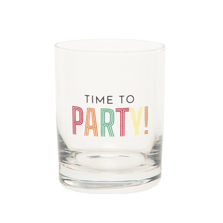 FINAL SALE Totalee Gift Rocks Glass - Time to Party
